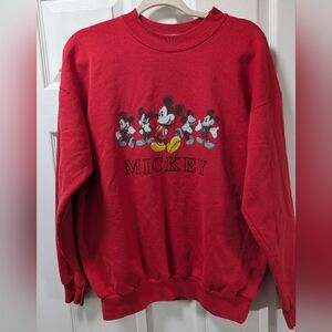 Vintage 90s Y2K Mickey Disney Store Crewneck Sweatshirt Size M